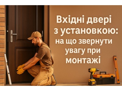 ?Вхідні двері з установкою: на що звернути увагу при монтажі