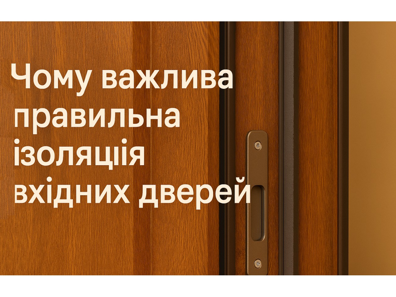 Чому важлива правильна ізоляція вхідних дверей?