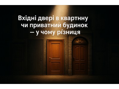 Вхідні двері в квартиру чи приватний будинок — у чому різниця?