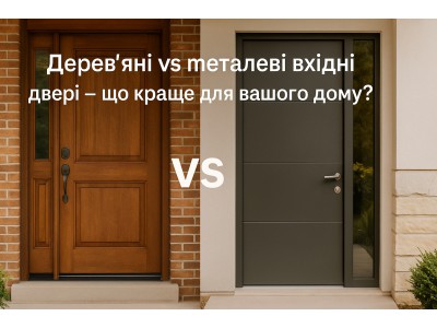 Дерев’яні vs металеві вхідні двері — що краще для вашого дому?